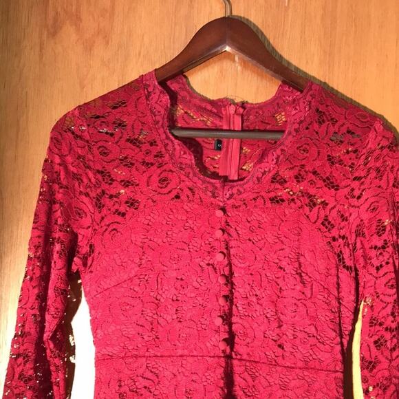 Cute Red Lace Dress. S - Picture 2 of 6
